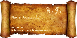 Mauz Gusztáv névjegykártya