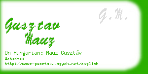 gusztav mauz business card